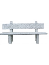 Sitzbank mit Rückenlehne aus Gneis Antigorio T. Platte sez. 180x40x6 cm